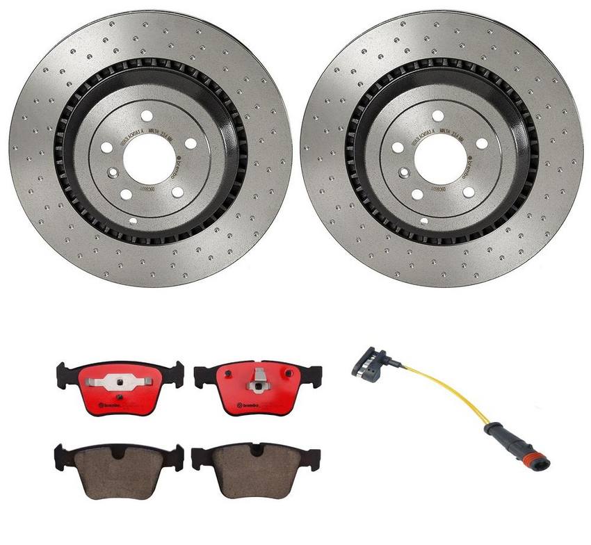 Mercedes Brembo Brakes Kit - Pads and Rotors Rear (365mm) (Ceramic) 1645401017 - Brembo 2862510KIT